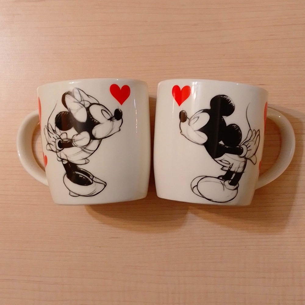 Mickey Minnie Mouse 2 pk Ceramic Mugs